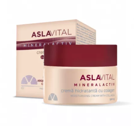 Aslavital Mineralactiv - Crema hidratanta cu colagen si SPF 10