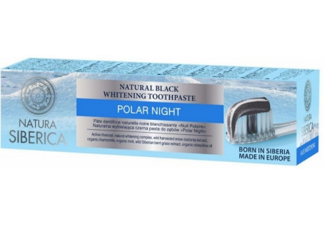 Natura Siberica - Polar Night Pasta de dinti naturala cu carbon pentru albire