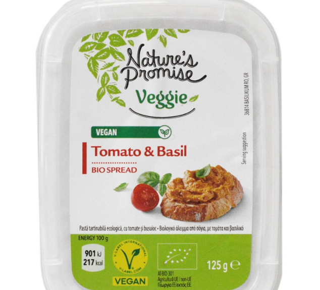 Nature\'s Promise Bio - Pasta tartinabila cu tomate si busuioc