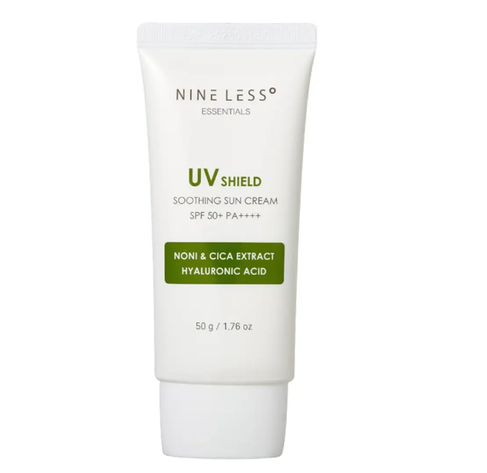 NINE LESS Essentials - UV Shield Shoothing Sun Crema de fata cu SPF 50+ PA++++