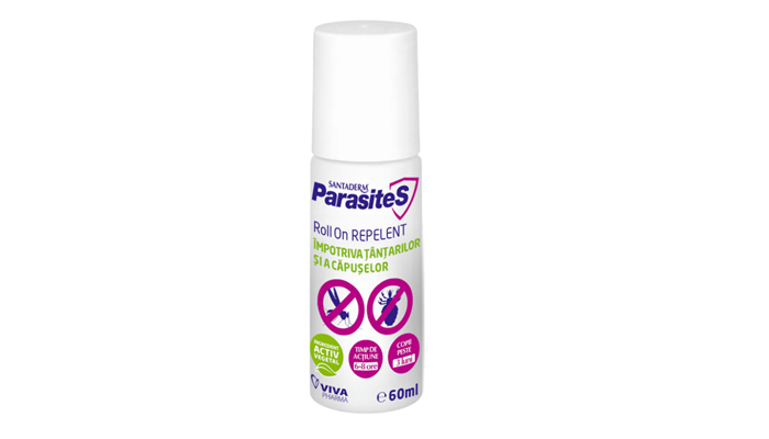Santaderm Parasites - Roll-on repelent impotriva tantarilor si capuselor