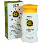 Eco Cosmetics - Sampon si gel de dus bio bebe cu extract organic de rodie si catina alba