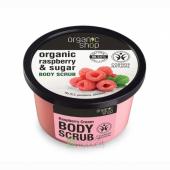 Organic Shop - Scrub pentru corp cu zahar si extract organic de zmeura